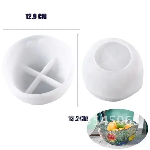 

Silicone Mold Fruit Plate Bowl-shaped UV Epoxy Resin Mould Organizer Dish DIY Craft Making Home Decoration Cement Casting Mold