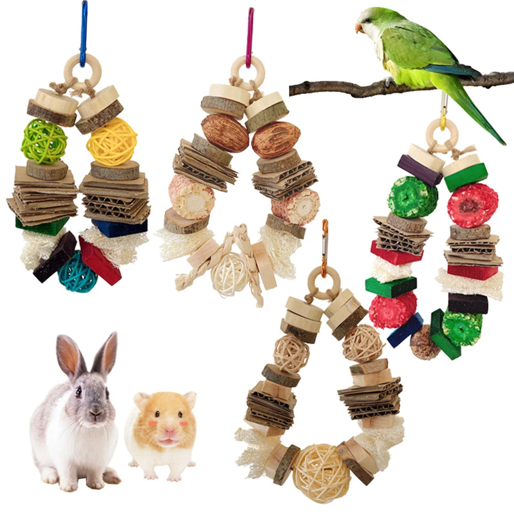 Colorful Wooden Hanging Chew Toys For Relieve Boredom Rattan Ball Corn Cob Molar Treats Toy For Peony Parrot Rabbit Hamster
Colorful Wooden Hanging Chew Toys For Relieve Boredom Rattan Ball Corn Cob Molar Treats Toy For Peony Parrot Rabbit Hamster