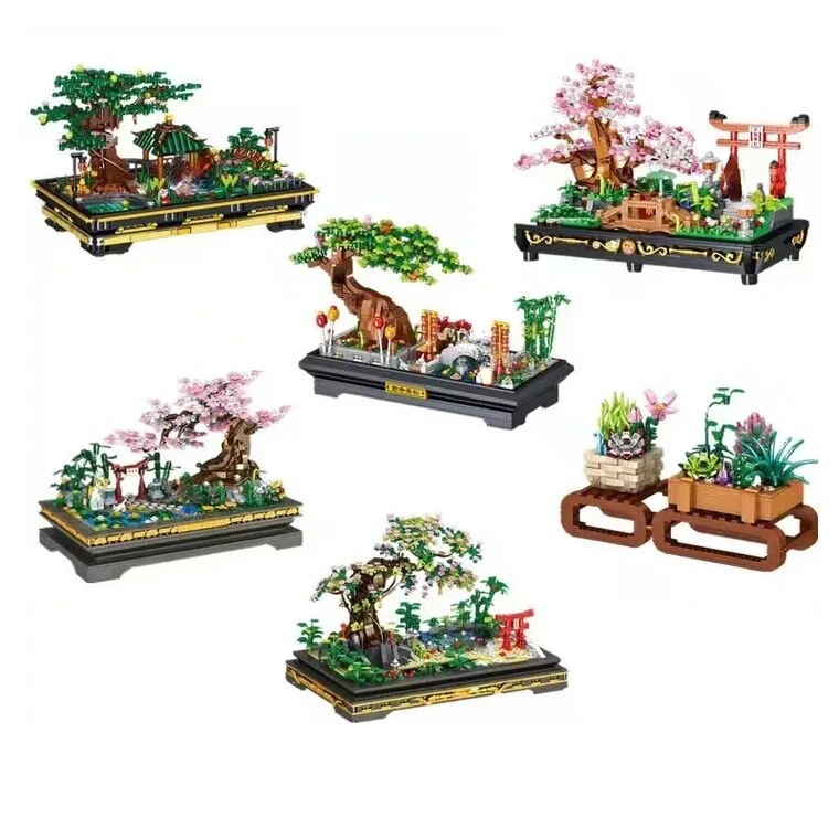 Mini Garden Bonsai Building Blocks Cherry Blossom Pine Pavilion Toys for Boys Kids 3D Model Bricks Plant Potted Home Decoration
Mini Garden Bonsai Building Blocks Cherry Blossom Pine Pavilion Toys for Boys Kids 3D Model Bricks Plant Potted Home Decoration
