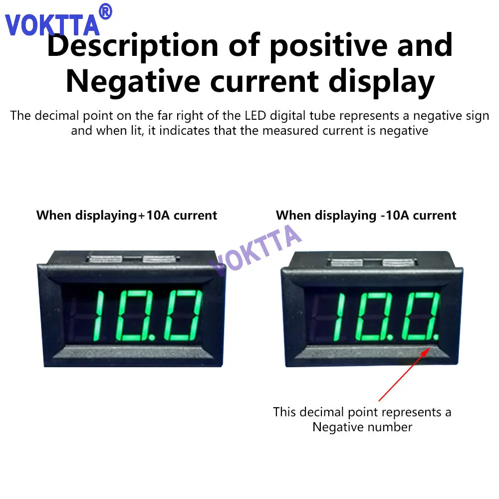 

Digital Voltmeter Ammeter Automotive Solar Cell Monitor The Hall Sensor For Charging And Discharging Current Is for DC 120V 400A