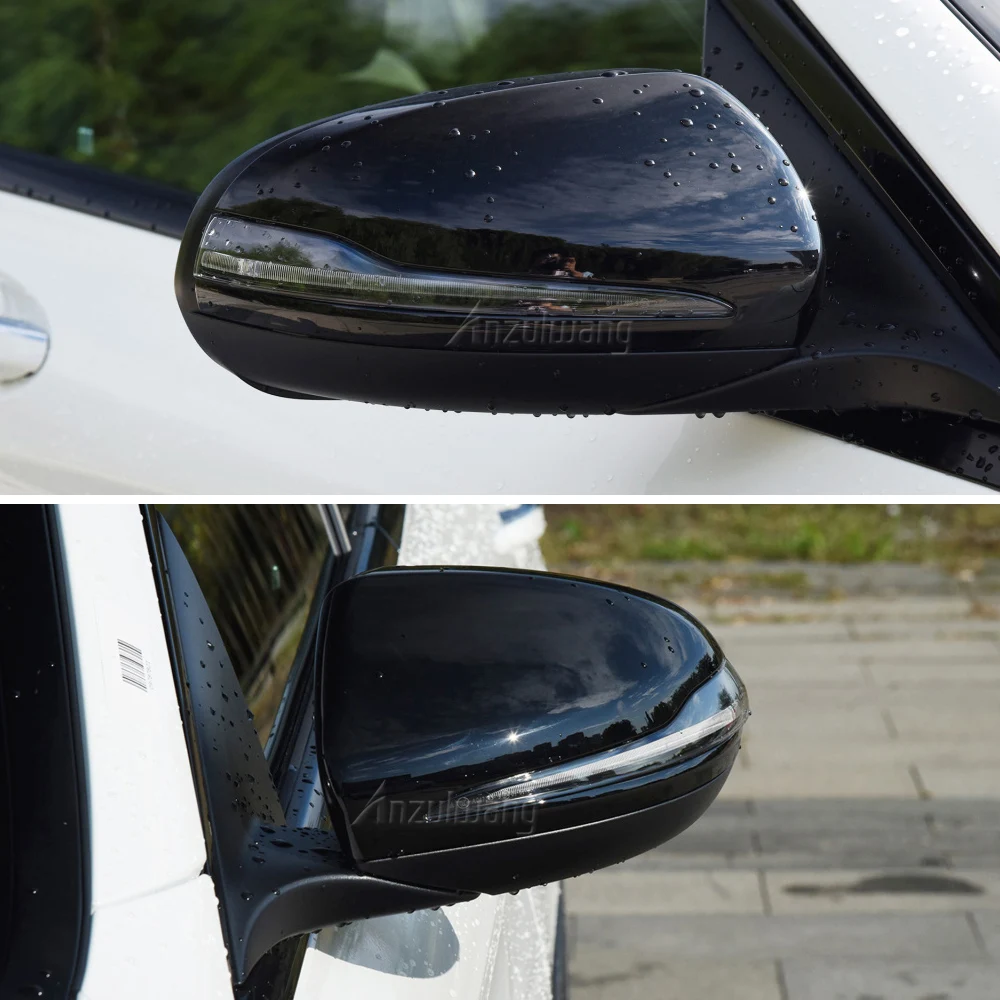 

Модифицированные глянцевые черные зеркальные крышки для Mercedes-Benz C S E GLC W205 W253 W222 W213 W238 X253, Сменные аксессуары для корпуса
