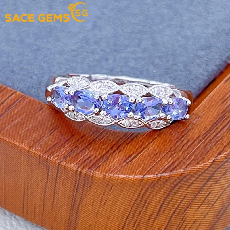 SACE GEMS Resizable 925 Sterling Silver 3*4mm Tanzanite Luxury Rings for Women Created Wedding Engagement Band Fine Jewelry
SACE GEMS Resizable 925 Sterling Silver 3*4mm Tanzanite Luxury Rings for Women Created Wedding Engagement Band Fine Jewelry