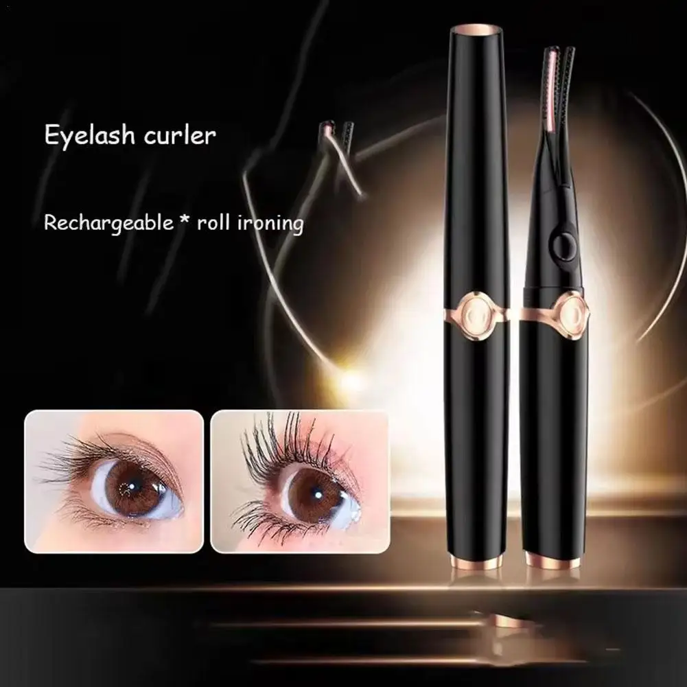 

Electric Heated Eyelash Curler USB Rechargeable Eyelashes Curler Quick Heating Natural Eyelash Curler Long Lasting Makeup