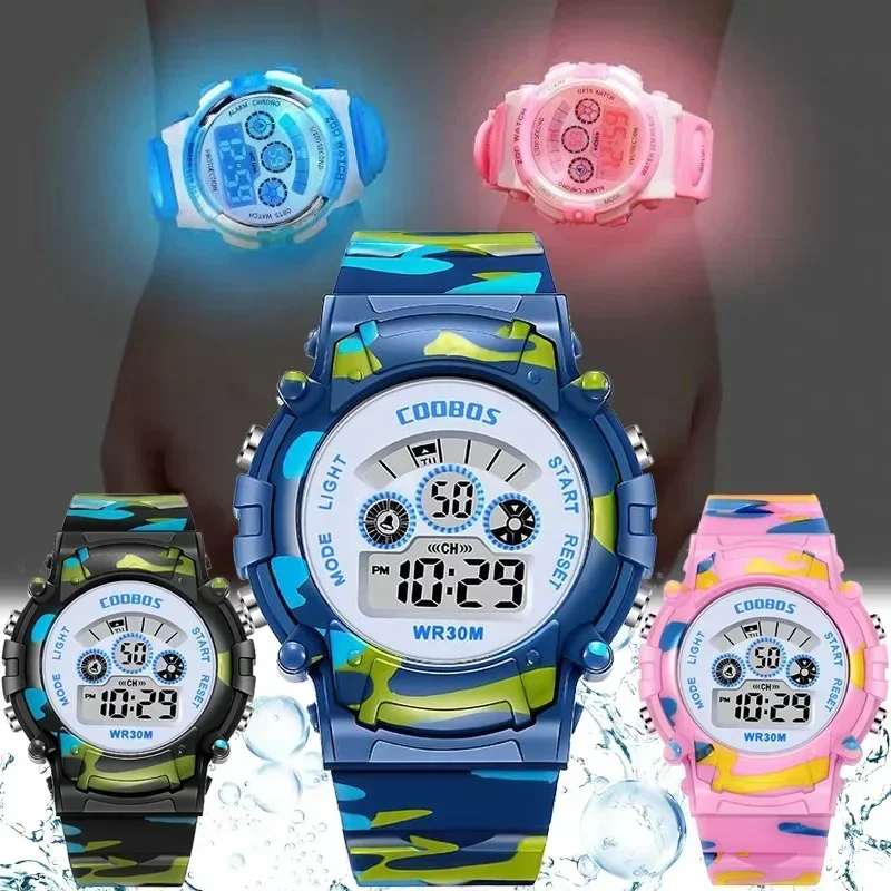 Military Kids Digital Watches Student Children's Watch Waterproof Luminous Led Alarm Boys Sports Camouflage Green Girls Clock 
Military Kids Digital Watches Student Children's Watch Waterproof Luminous Led Alarm Boys Sports Camouflage Green Girls Clock