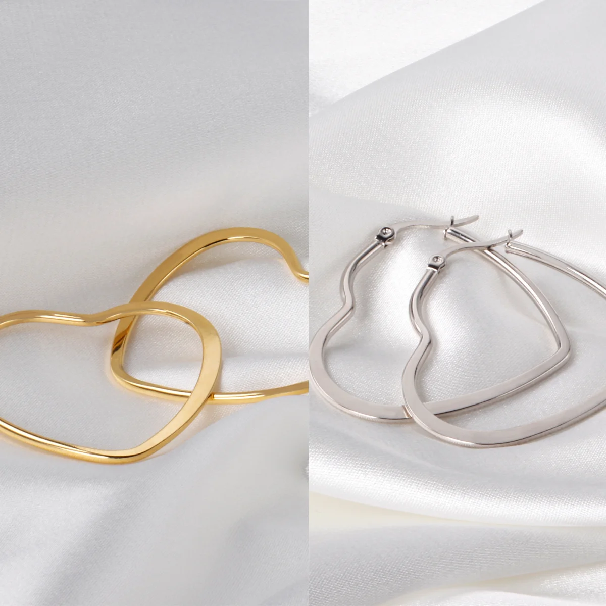 серьги Fashion Hoops Earrings Heart Shape Love Clips For Women Simple Stainless Steel Brincos Korean Jewelry Hypoallergenic New
серьги Fashion Hoops Earrings Heart Shape Love Clips For Women Simple Stainless Steel Brincos Korean Jewelry Hypoallergenic New