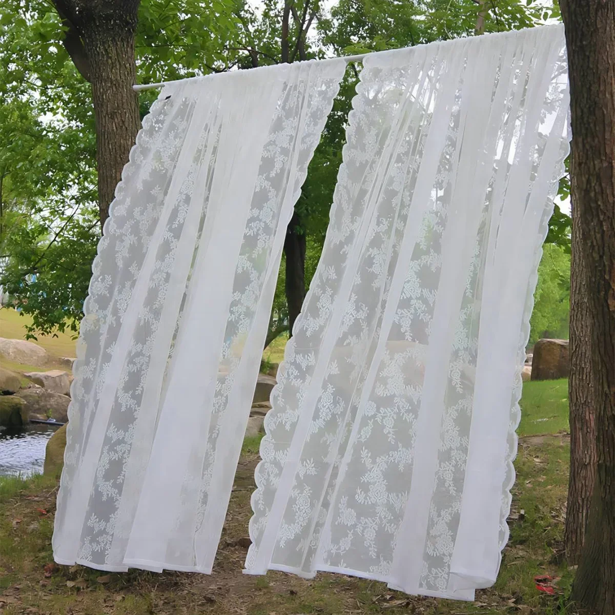 FF1078 Lace window screen European and American pastoral semi-shading finished product ready-made lace gauze curtain
FF1078 Lace window screen European and American pastoral semi-shading finished product ready-made lace gauze curtain