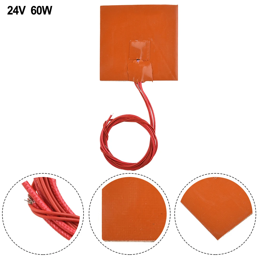1*Silicone Heating Pad 24V 60W Silicone Heater Pad Heating Mat 100x100mm Heated Bed NTC 100K Thermistor 100*100mm
1*Silicone Heating Pad 24V 60W Silicone Heater Pad Heating Mat 100x100mm Heated Bed NTC 100K Thermistor 100*100mm