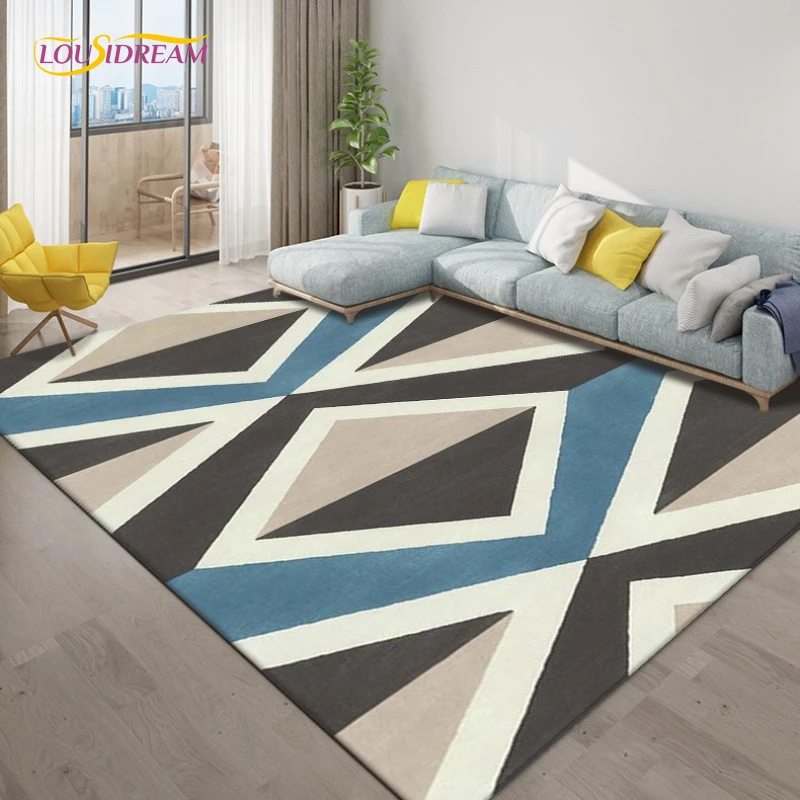 

Geometric Area Rug Large Carpets Rugs for Living Room Bedroom Bedside Decorative,Doormat Kitchen Bathroom Non-slip Floor Mats