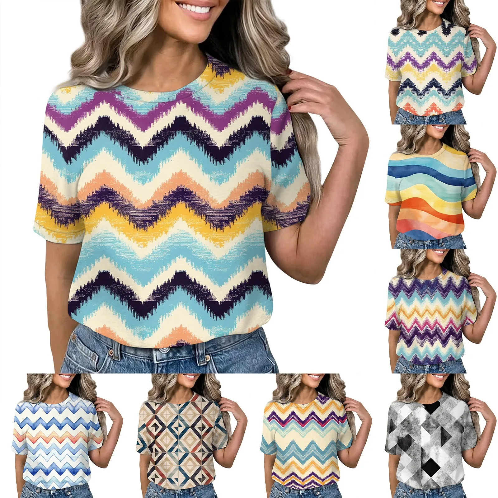 Women's Fashion Casual Tops Funny Printed Short Sleeve Round Neck Slim-Type Pullover Temperament Daily Shirt ropa mujer juvenil
Women's Fashion Casual Tops Funny Printed Short Sleeve Round Neck Slim-Type Pullover Temperament Daily Shirt ropa mujer juvenil