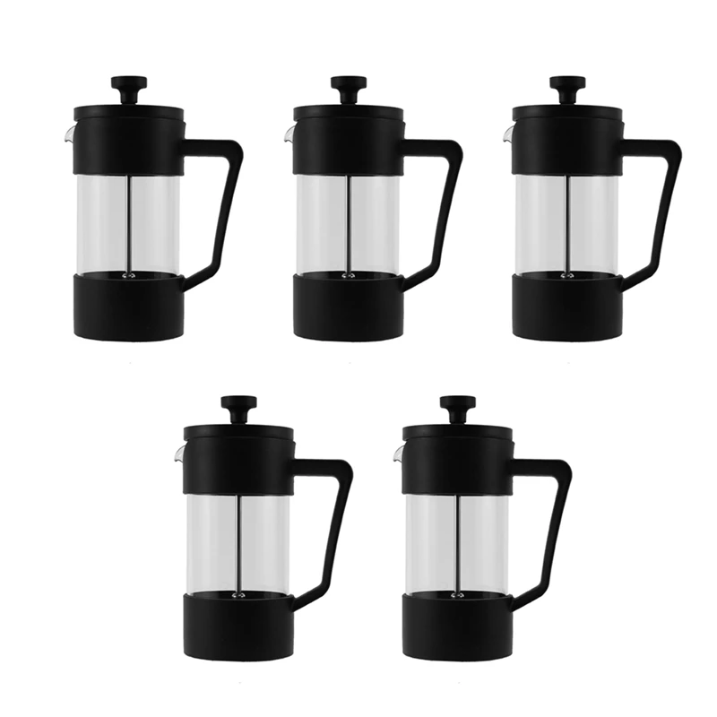 5X French Press Coffee & Tea Maker, Thickened Borosilicate Glass Coffee Press Rust-Free And Dishwasher Safe,Black
5X French Press Coffee & Tea Maker, Thickened Borosilicate Glass Coffee Press Rust-Free And Dishwasher Safe,Black