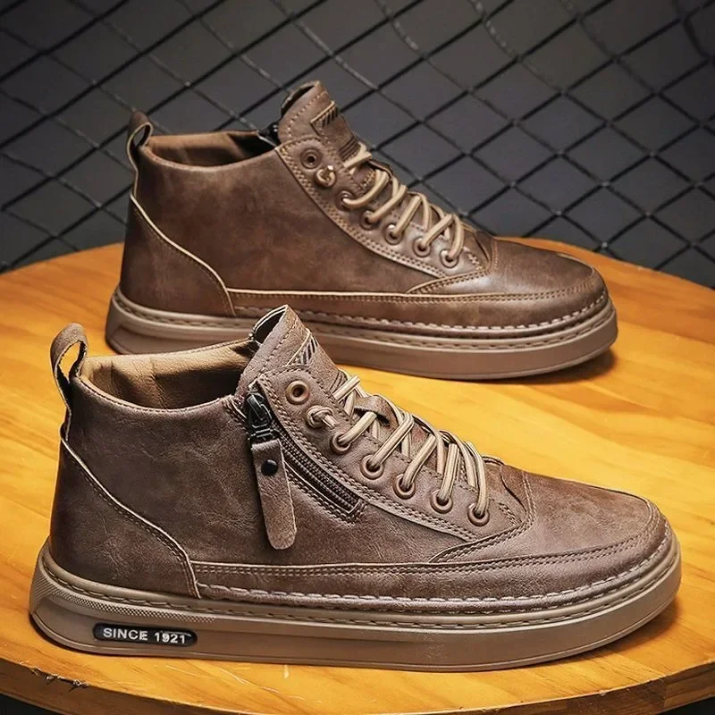 Leather Men's Boots 2023 Winter Platform Fur Warm Ankle Boots Short Lace Up Pluch Fashion New Casual Shoes for Men Working Botas
Leather Men's Boots 2023 Winter Platform Fur Warm Ankle Boots Short Lace Up Pluch Fashion New Casual Shoes for Men Working Botas