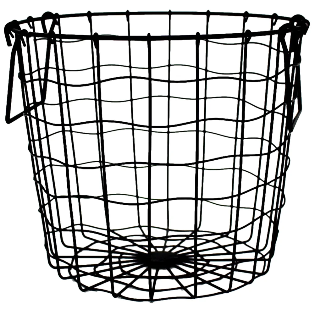 

Vintage Metal Laundry Basket Hollow Wire Storage Basket Country Mesh Basket Hamper Clothes Sundries Organizer Farmhouse