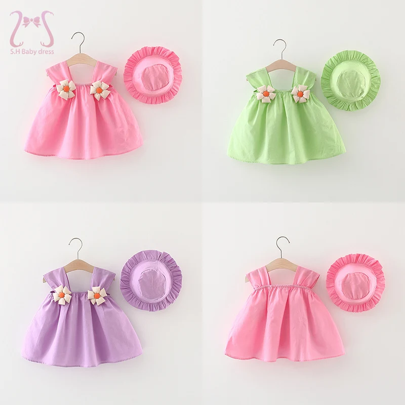 2Pcs/Set Summer Simple Dress For Baby Girls Flower Thin Breathable Kids Costume Newborn Children Clothes Suit 0 To 3 Years + Hat
2Pcs/Set Summer Simple Dress For Baby Girls Flower Thin Breathable Kids Costume Newborn Children Clothes Suit 0 To 3 Years + Hat