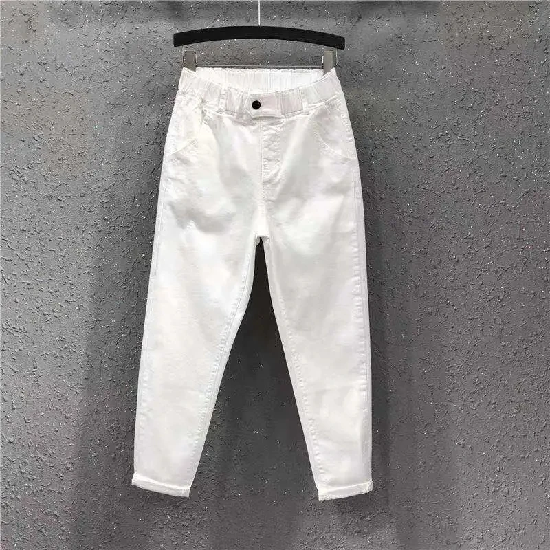 White Jeans Spring Autumn New Korean Loose Elastic High Waist Straight Denim Pants Women Casual Harem Ankle-Length Pants 3XL
White Jeans Spring Autumn New Korean Loose Elastic High Waist Straight Denim Pants Women Casual Harem Ankle-Length Pants 3XL