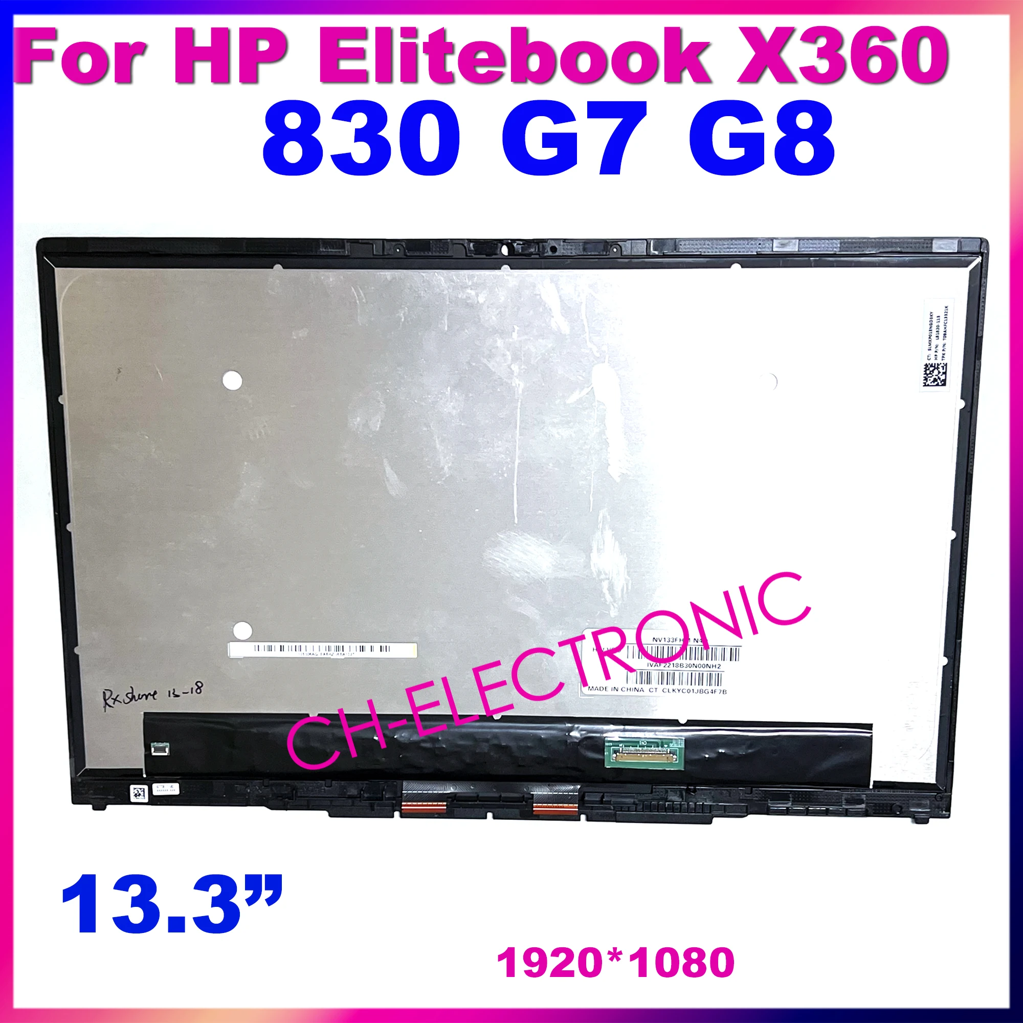 

13,3 дюймов для HP Elitebook x360 830 G7 830 G8 запасная верхняя часть FHD 1920*1080 Оригинальный сенсорный ЖК-экран в сборе
