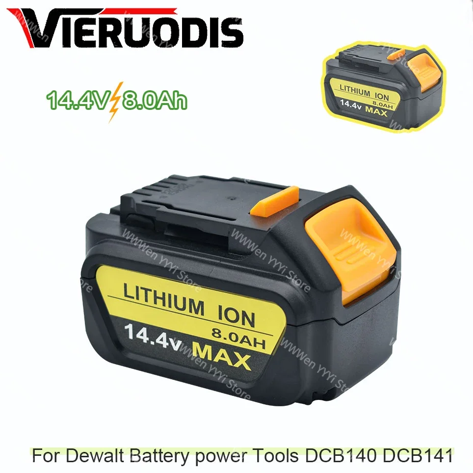 

Литий-ионный аккумулятор 14,4 Ач в для электроинструментов Dewalt, батарея DCD735L2 DCB142 DCF835C2 DCF835L2 DCL030 DCB140 DCB141