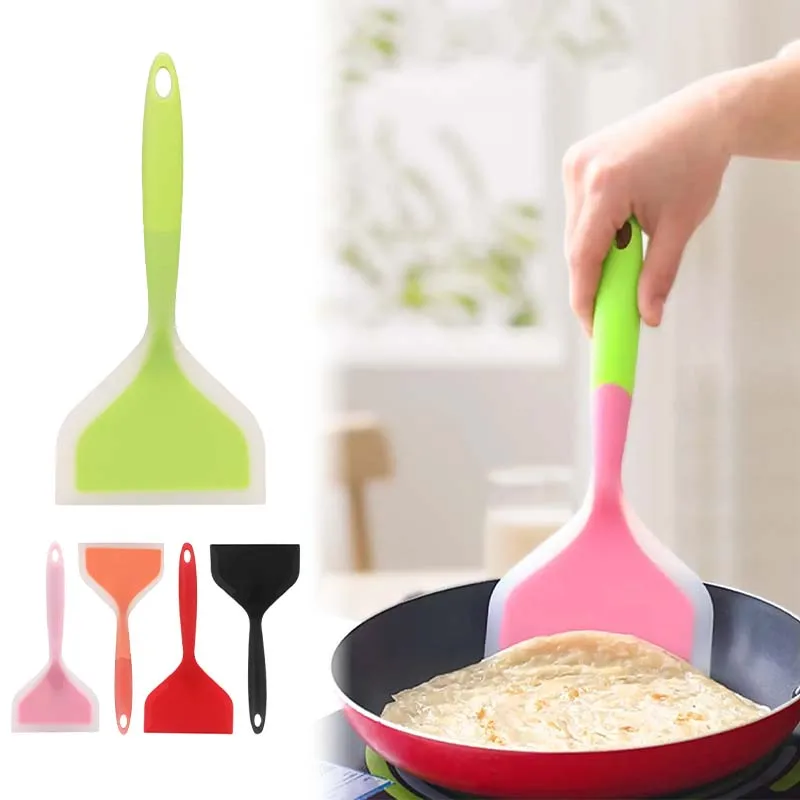 

Silicone Spatula Wide Mouth Non-stick Scraper Steak Beef Egg Cooking Spatula Pancake Baking Tools Kitchen Cooking Shovel
