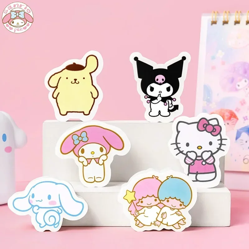 

Sanrio 12/24pcs Lipstick Eraser Study Stationery Kawaii Cinnamoroll Kuromi Hello Kitty Creative Cartoon Erasers Pupils Prizes