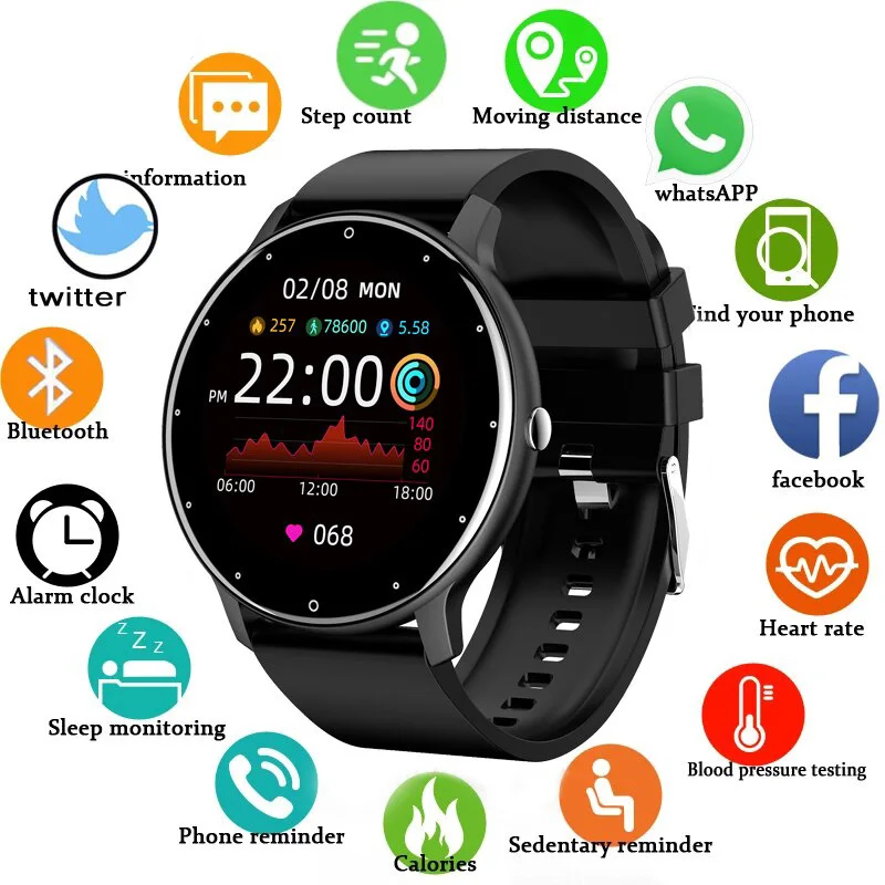 

Смарт-часы для мужчин и женщин, спортивные водонепроницаемые Смарт-часы с Bluetooth, сенсорным экраном, GPS, IP68, для Android и IOS