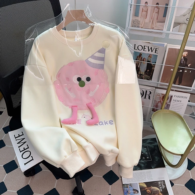 Autumn and Winter New Round Neck Loose Oversize Hoodies Design Sense Vitality Ins Style Long Sleeve Top Female Sweet Sweatshirt
Autumn and Winter New Round Neck Loose Oversize Hoodies Design Sense Vitality Ins Style Long Sleeve Top Female Sweet Sweatshirt