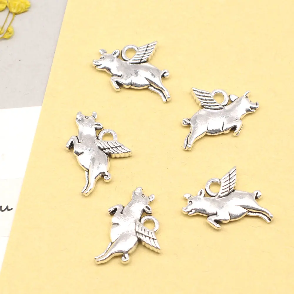 10pcs 14x19mm Pigs Charms Vintage Pendant Children Diy Design Jewelri Antique Silver Color
10pcs 14x19mm Pigs Charms Vintage Pendant Children Diy Design Jewelri Antique Silver Color
