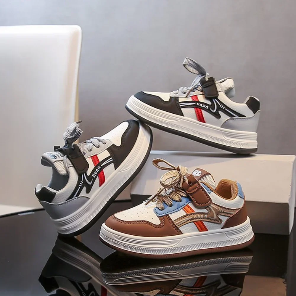 أحذية رياضية من جلد البولي يوريثان للأطفال، أحذية رياضية عصرية للمراهقين، أحذية رياضية مضادة للانزلاق ومقاومة للماء للأولاد والبنات أحذية رياضية من جلد البولي يوريثان للأطفال، أحذية رياضية عصرية للمراهقين، أحذية رياضية مضادة للانزلاق ومقاومة للماء للأولاد والبنات