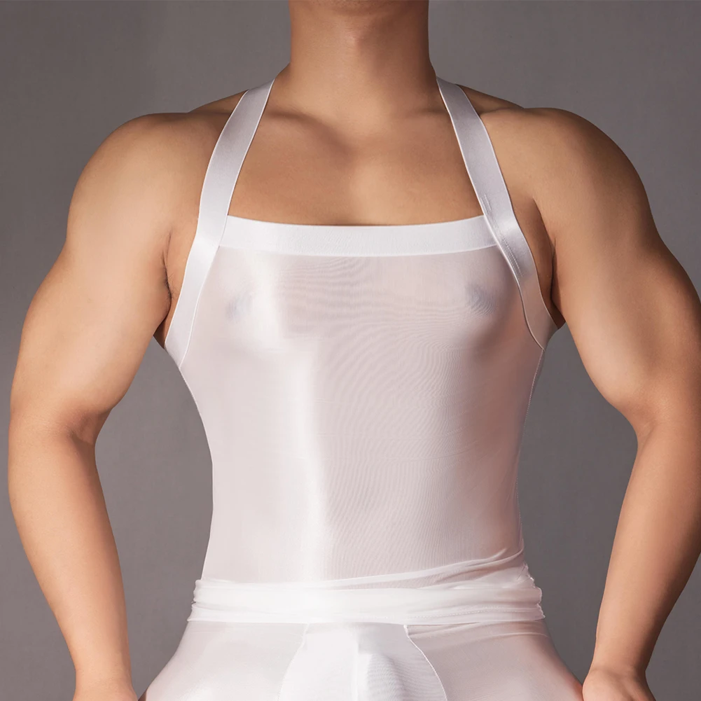 Men's Sexy Tanks Top Oil Glossy Sleeveless Tank Vest See-through Gym Sport Bodybuilding Yoga Crop Tops Men Clothing
Men's Sexy Tanks Top Oil Glossy Sleeveless Tank Vest See-through Gym Sport Bodybuilding Yoga Crop Tops Men Clothing