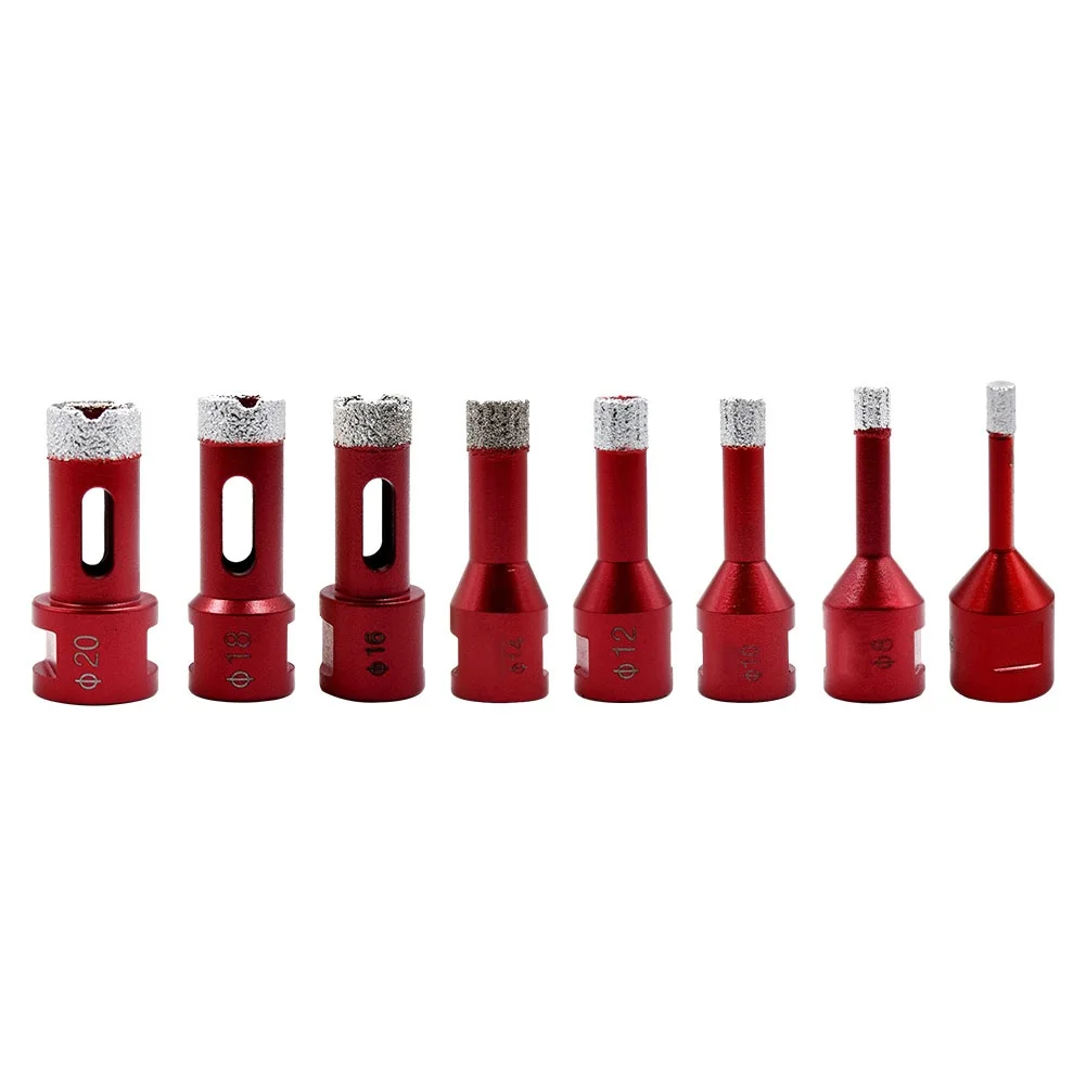 1 шт. 6-20 мм M14 отверстие, вакуумное припоя, алмазное сверло для плитки, мрамора, бетона, сверло для угловых шлифовальных машин 
1 шт. 6-20 мм M14 отверстие, вакуумное припоя, алмазное сверло для плитки, мрамора, бетона, сверло для угловых шлифовальных машин