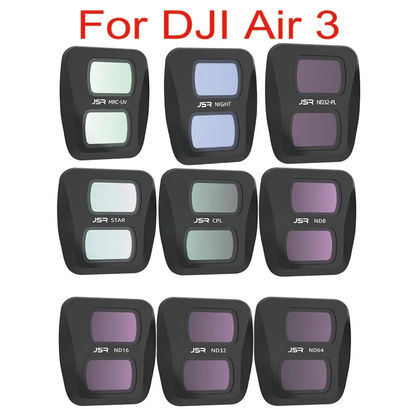 Camera Lens Filter For DJI Air 3 MCUV CPL ND8 ND16 ND32 ND64 ND256 ND/PL Filters Kit Accessories
Camera Lens Filter For DJI Air 3 MCUV CPL ND8 ND16 ND32 ND64 ND256 ND/PL Filters Kit Accessories