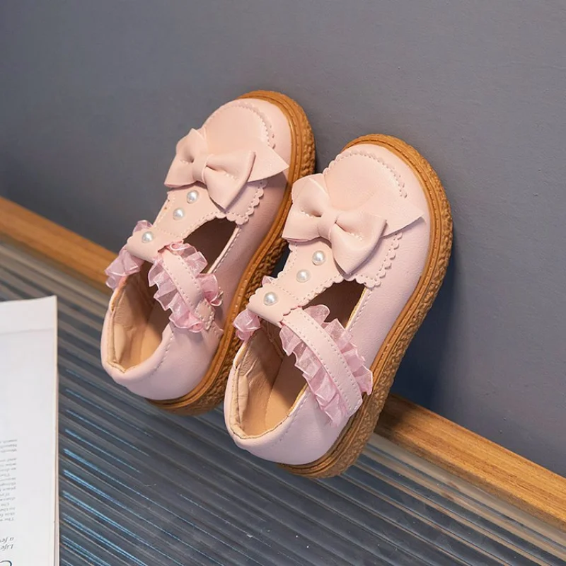 

Туфли детские классические для девочек, лоферы, обувь Мэри Джейн для девочек, балетки на плоской подошве для принцесс, обувь для вечевечерние, для школы, 2023