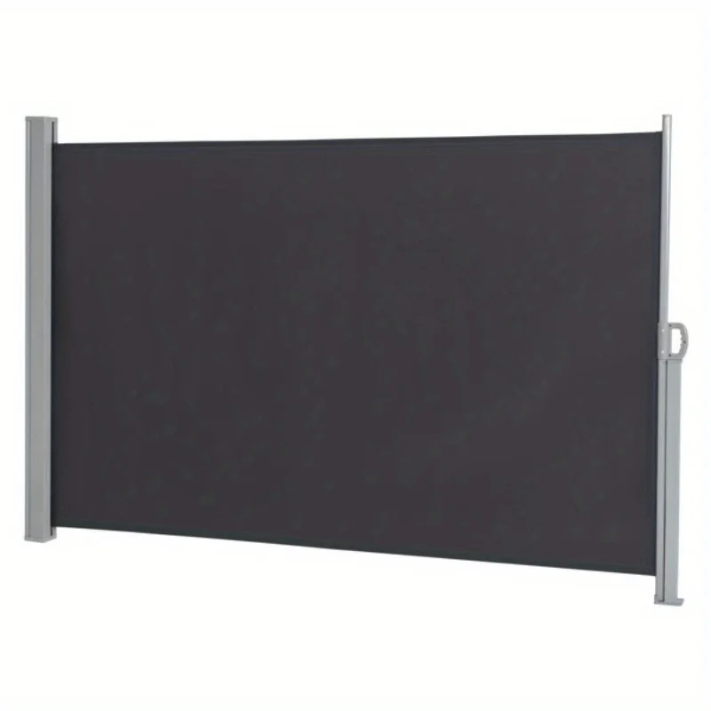 1pc Retractable Side Awning 118.5x71 Inches, Dark Grey Polyester, Aluminum Iron Frame, Adjustable Outdoor Privacy Screen For Pat
1pc Retractable Side Awning 118.5x71 Inches, Dark Grey Polyester, Aluminum Iron Frame, Adjustable Outdoor Privacy Screen For Pat