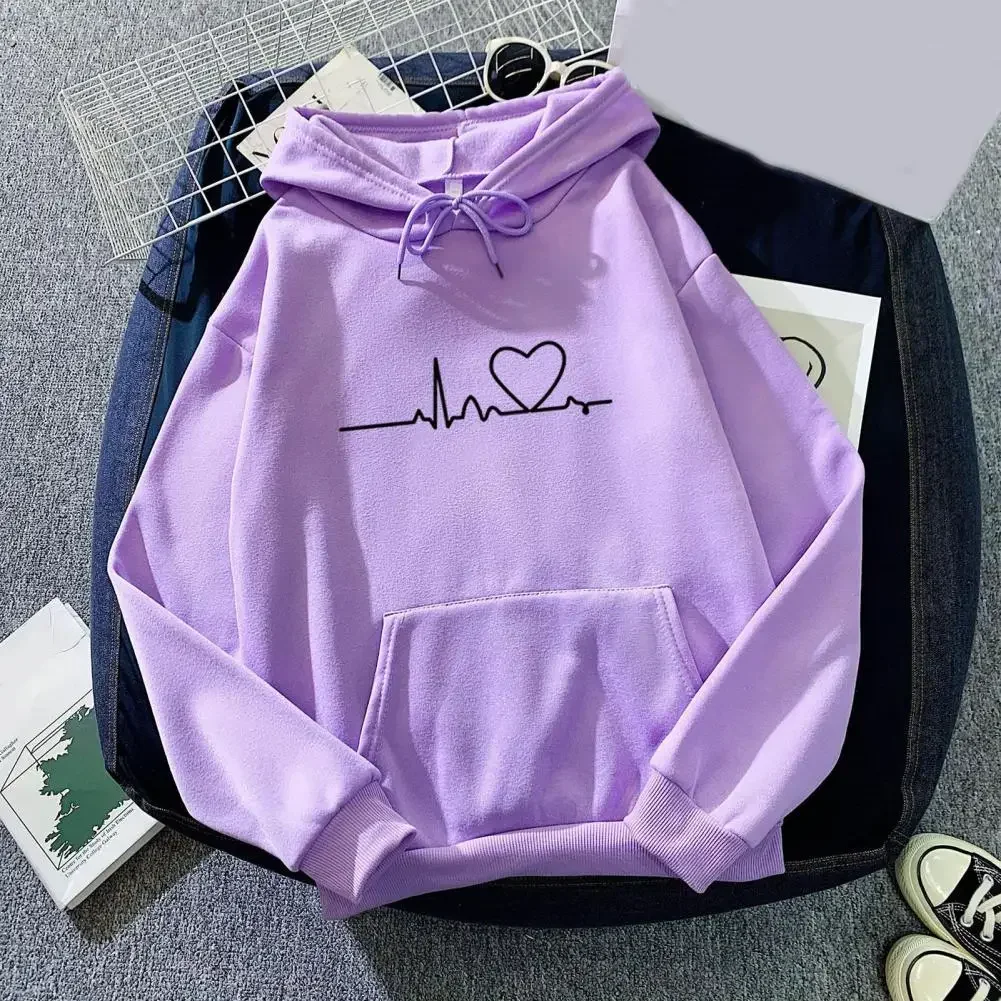 Chic Elastic Hem Women Autumn Hoodie Streetwear Women Autumn Hoodie Elastic Cuff Heart Print Couple Hoodie for School
Chic Elastic Hem Women Autumn Hoodie Streetwear Women Autumn Hoodie Elastic Cuff Heart Print Couple Hoodie for School