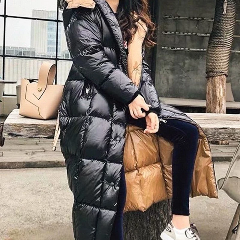 2024 New 90% White Duck Down Jacket Women Lightweight Bodywarm Hooded Parka Loose Long Women's Windproof Rainproof Puffer Coat
2024 New 90% White Duck Down Jacket Women Lightweight Bodywarm Hooded Parka Loose Long Women's Windproof Rainproof Puffer Coat