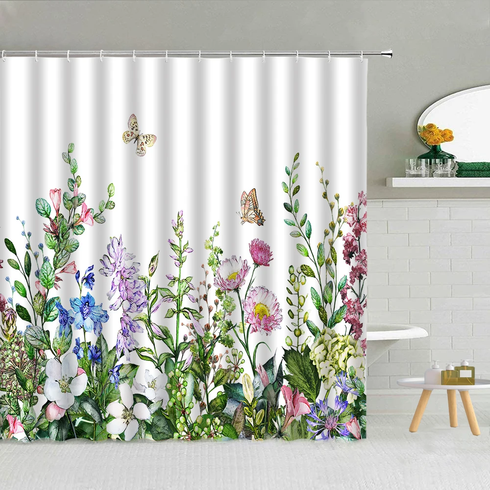 Modern Simplicity Watercolor Floral Shower Curtain Plant Green Leaf Flower Butterfly Fabric Home Bathroom Decor Hanging Curtains
Modern Simplicity Watercolor Floral Shower Curtain Plant Green Leaf Flower Butterfly Fabric Home Bathroom Decor Hanging Curtains