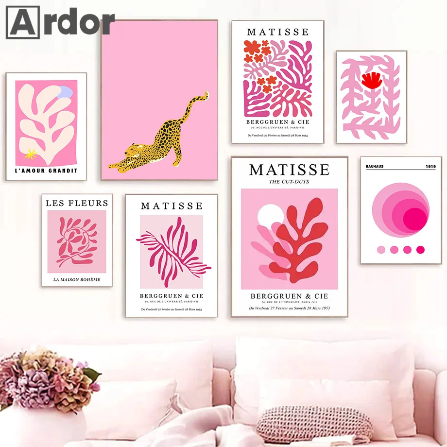 Scandinavian Minimalist Wall Art Posters Pink Matisse Bauhaus Flower Market Hd Canvas Prints Home Bedroom Living Room Decoration
Scandinavian Minimalist Wall Art Posters Pink Matisse Bauhaus Flower Market Hd Canvas Prints Home Bedroom Living Room Decoration