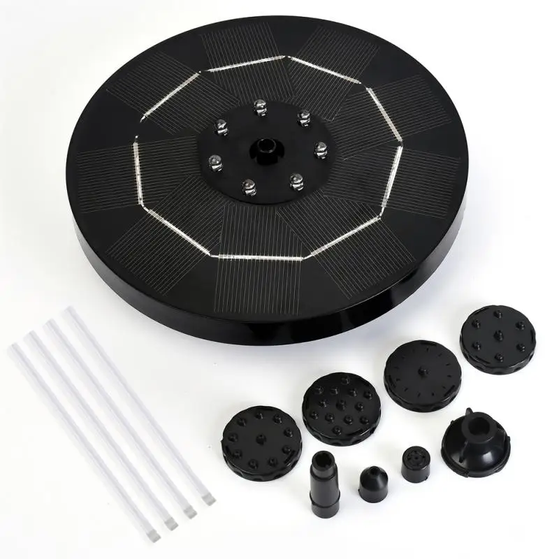 Водяной фонтан на солнечной батарее, уличный бассейн с питанием от солнечной энергии, водопад, плавающая помпа для ванной с птицами, украшение садового пруда 
Водяной фонтан на солнечной батарее, уличный бассейн с питанием от солнечной энергии, водопад, плавающая помпа для ванной с птицами, украшение садового пруда