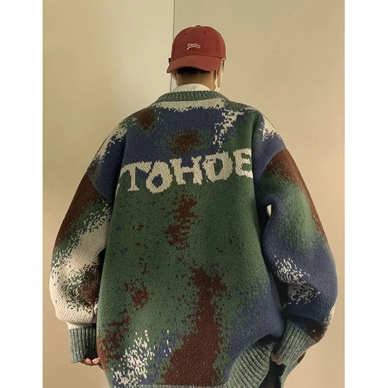 Korean sweater men's winter trendy brand niche design loose casual thickened round neck sweater jacket trendy men clothing tops
Korean sweater men's winter trendy brand niche design loose casual thickened round neck sweater jacket trendy men clothing tops