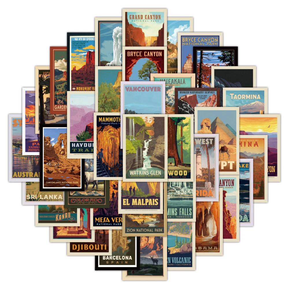 10/30/50pcs Vintage Tourism Landscape Poster Stickers for Laptop Suitcase Luggage Waterproof Decoration Cartoon Kids Sticker Toy
10/30/50pcs Vintage Tourism Landscape Poster Stickers for Laptop Suitcase Luggage Waterproof Decoration Cartoon Kids Sticker Toy