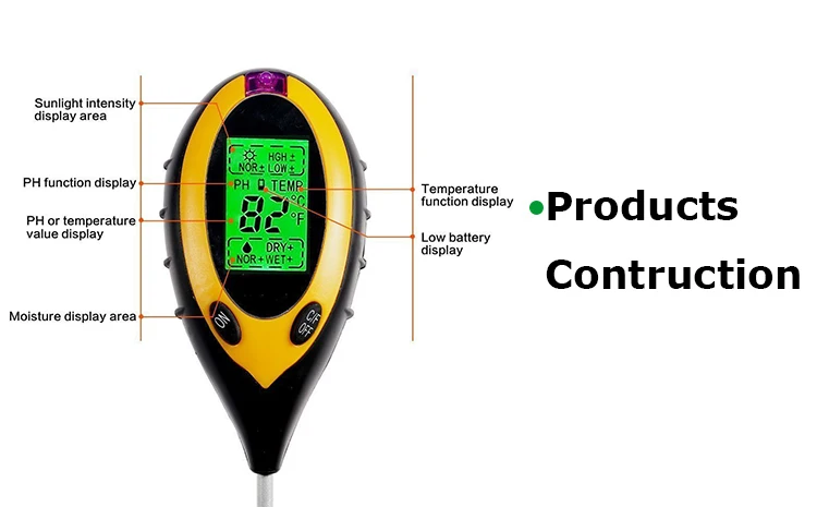 Newest sale ph meter four in one Soil ph meter low price with Led digital display
Newest sale ph meter four in one Soil ph meter low price with Led digital display
