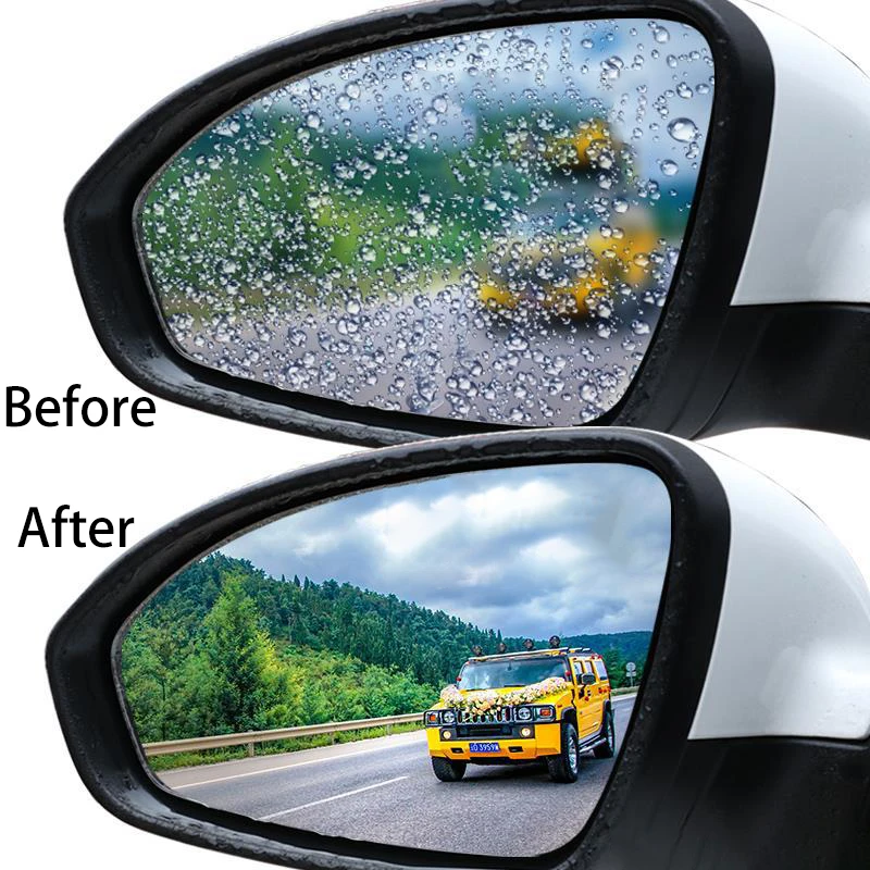 

1Pair Car Rainproof Film Sticker Car Rearview Mirror Waterproof Mirror Film Anti Fog Nano Coating For Car Mirrors