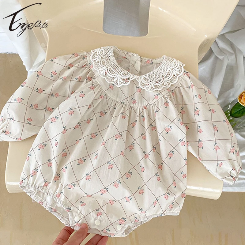 2023 New Style Baby Girls Rompers Long Sleeves Rompers Jumpsuit Girls Sweet Floral Bodysuit Spriing Autumn Girls Lace Clothes
2023 New Style Baby Girls Rompers Long Sleeves Rompers Jumpsuit Girls Sweet Floral Bodysuit Spriing Autumn Girls Lace Clothes