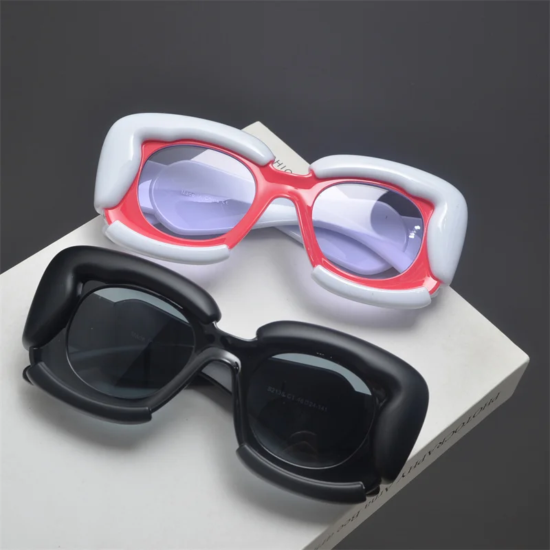 

2024 Oversized Square Women Sunglasses UV400 Protection Luxury Brand Design Cloud Shape Sun Glasses Rim Shades for Women Men