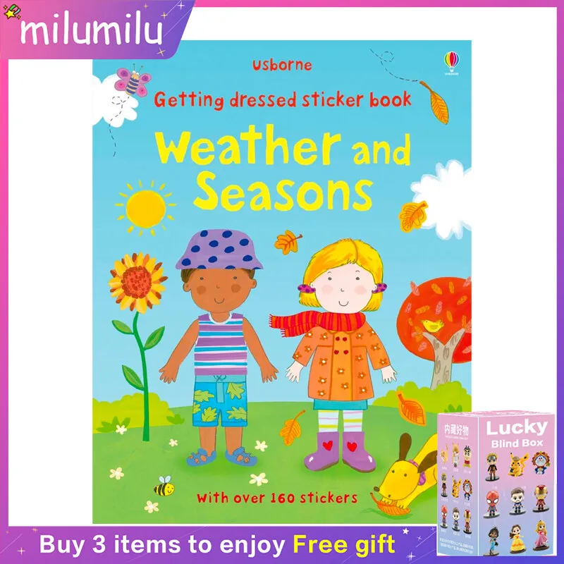 MiluMilu Usborne Getting Dressed Sticker Book: Weather And Seasons Colouring English Activity Story Picture Book For Baby
MiluMilu Usborne Getting Dressed Sticker Book: Weather And Seasons Colouring English Activity Story Picture Book For Baby