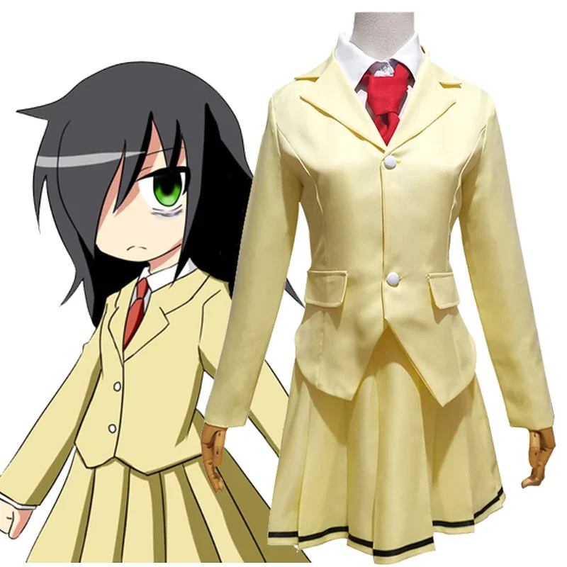Аниме WataMote Tomoko Kuroki косплей костюм для женщин девушек Милая желтая фотография костюм на Хэллоуин Карнавал
Аниме WataMote Tomoko Kuroki косплей костюм для женщин девушек Милая желтая фотография костюм на Хэллоуин Карнавал