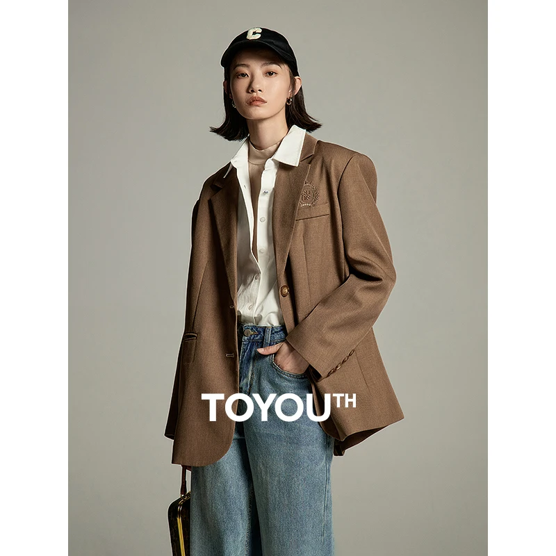 Toyouth Women Blazer 2023 Autumn Long Sleeve Lapel Loose Suit Coat Embroidery Urban Modern Vintage Preppy Style Jacket Outwear
Toyouth Women Blazer 2023 Autumn Long Sleeve Lapel Loose Suit Coat Embroidery Urban Modern Vintage Preppy Style Jacket Outwear