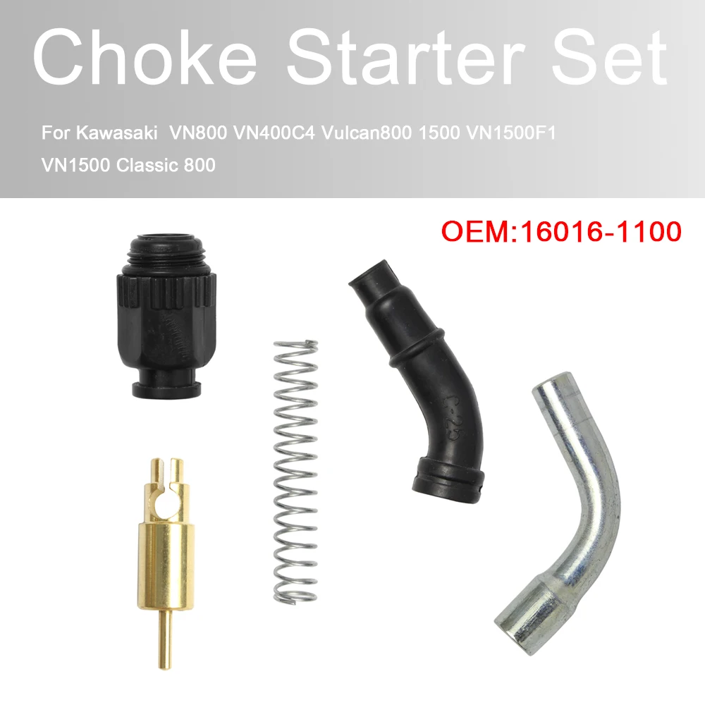 

For Kawasaki VN800 VN400C4 Vulcan800 1500 VN1500F1 VN1500 Classic 800 Carburetor Choke Plunger Starter Set 16016-1100