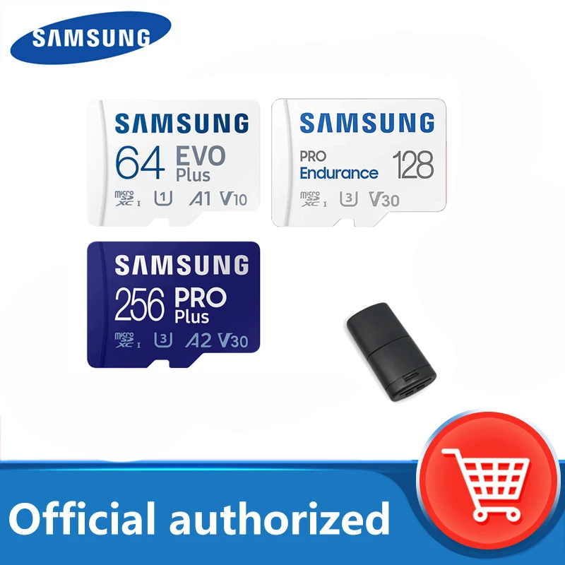 

SAMSUNG PRO / EVO Plus Micro SD 128GB 64GB Memory Card 32GB Micro SD Card 256GB TF Cards 512GB Flash Memory Microsd for Phone PC