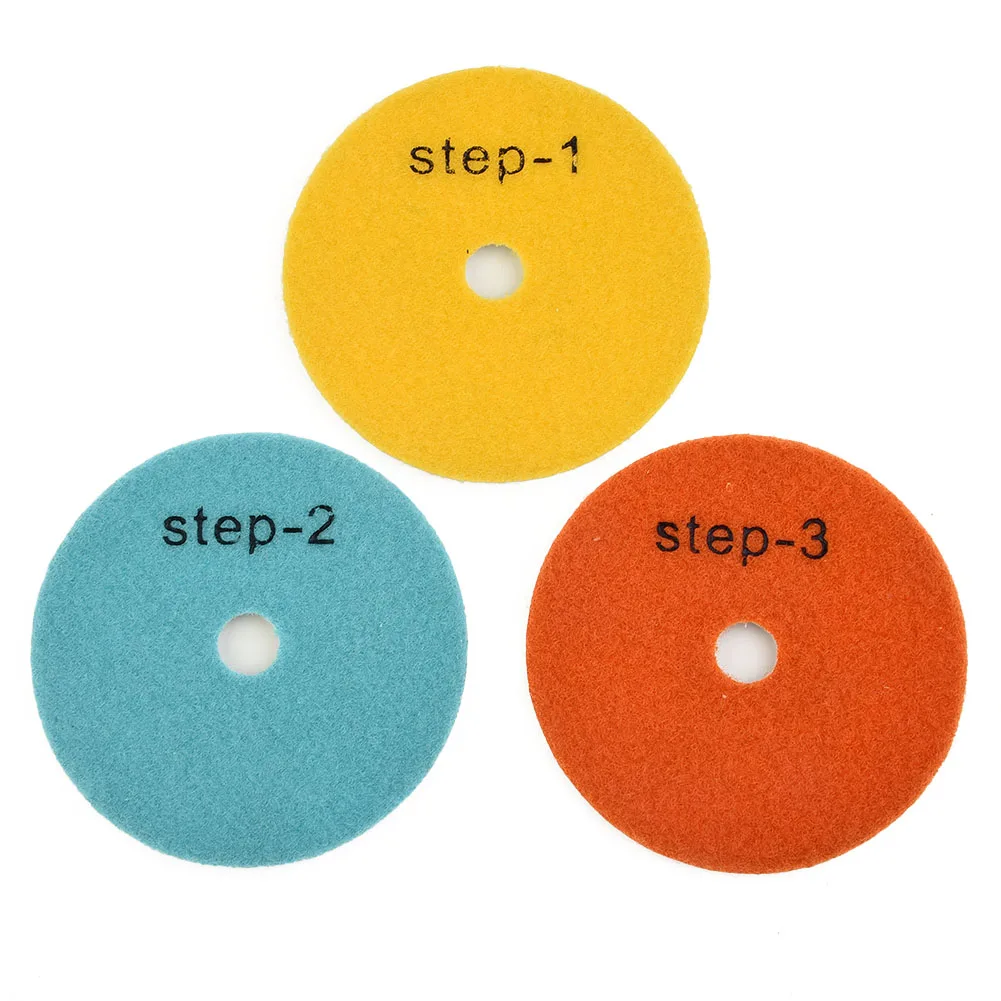 3PCS 4 Inch 100mm Dry/Wet Polishing Pad Type Flexible Diamond 3 Step Polishing Pads For Granite Marble Stone Sanding Disc
3PCS 4 Inch 100mm Dry/Wet Polishing Pad Type Flexible Diamond 3 Step Polishing Pads For Granite Marble Stone Sanding Disc
