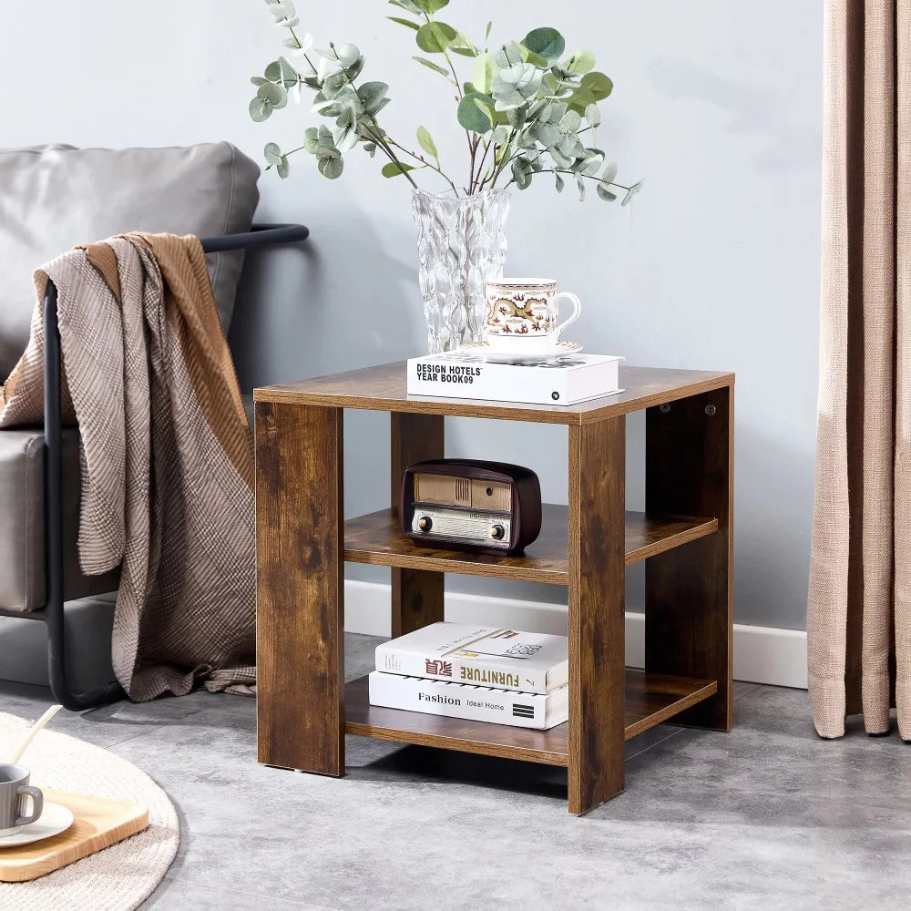 End Table, Square Side Table Modern Night Stand with 2-Tier Storage Shelf, Living Room Small Coffee Table, Bedside Table
End Table, Square Side Table Modern Night Stand with 2-Tier Storage Shelf, Living Room Small Coffee Table, Bedside Table