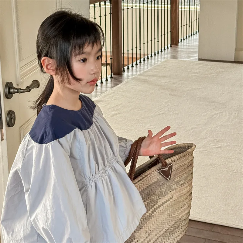 2025 Spring New Girls Puff Sleeve Shirts Children Long Sleeve T Shirts Baby Girl Cotton Blouse Infant Loose Tops Kids Clothes 21 Sc347b991de494b13b6ff66b52dc25eb8b